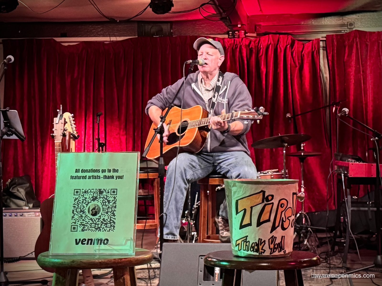 Rob Fowler onstage at The Big Easy in Petaluma