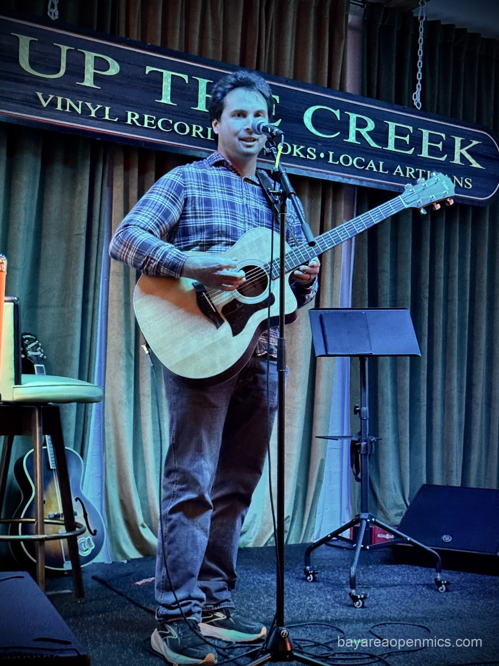 Mike Kohn at the Up The Creek Records open mic