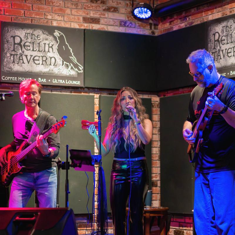 Photo of the performance area at bar and grill The Rellik in Benicia, CA