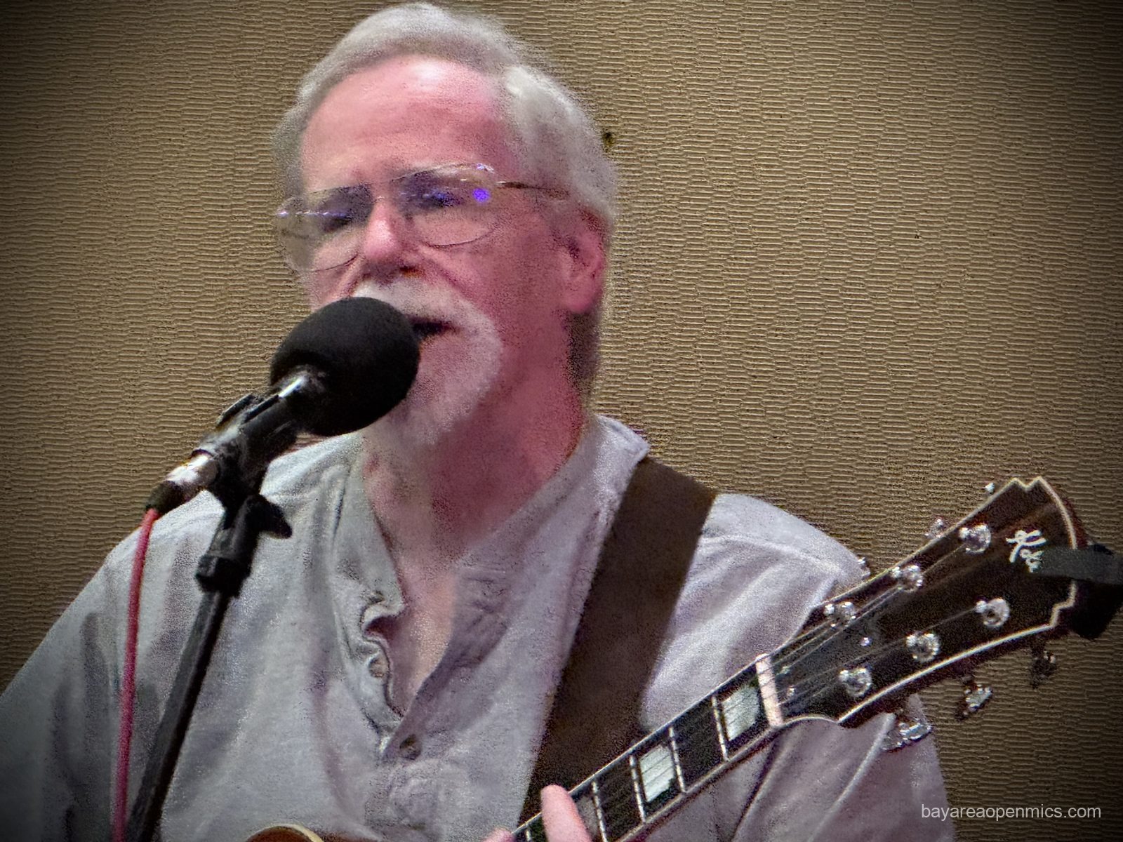 David R performs at the Three Flames open mic in San Jose