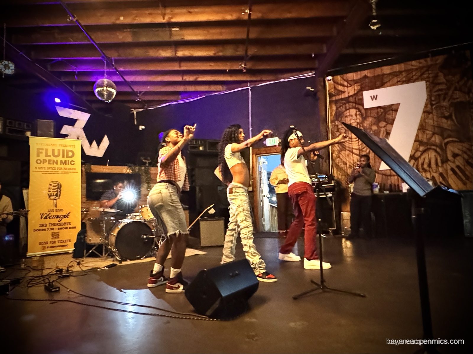 Dancers perform with PRNC at the Fluid open mic