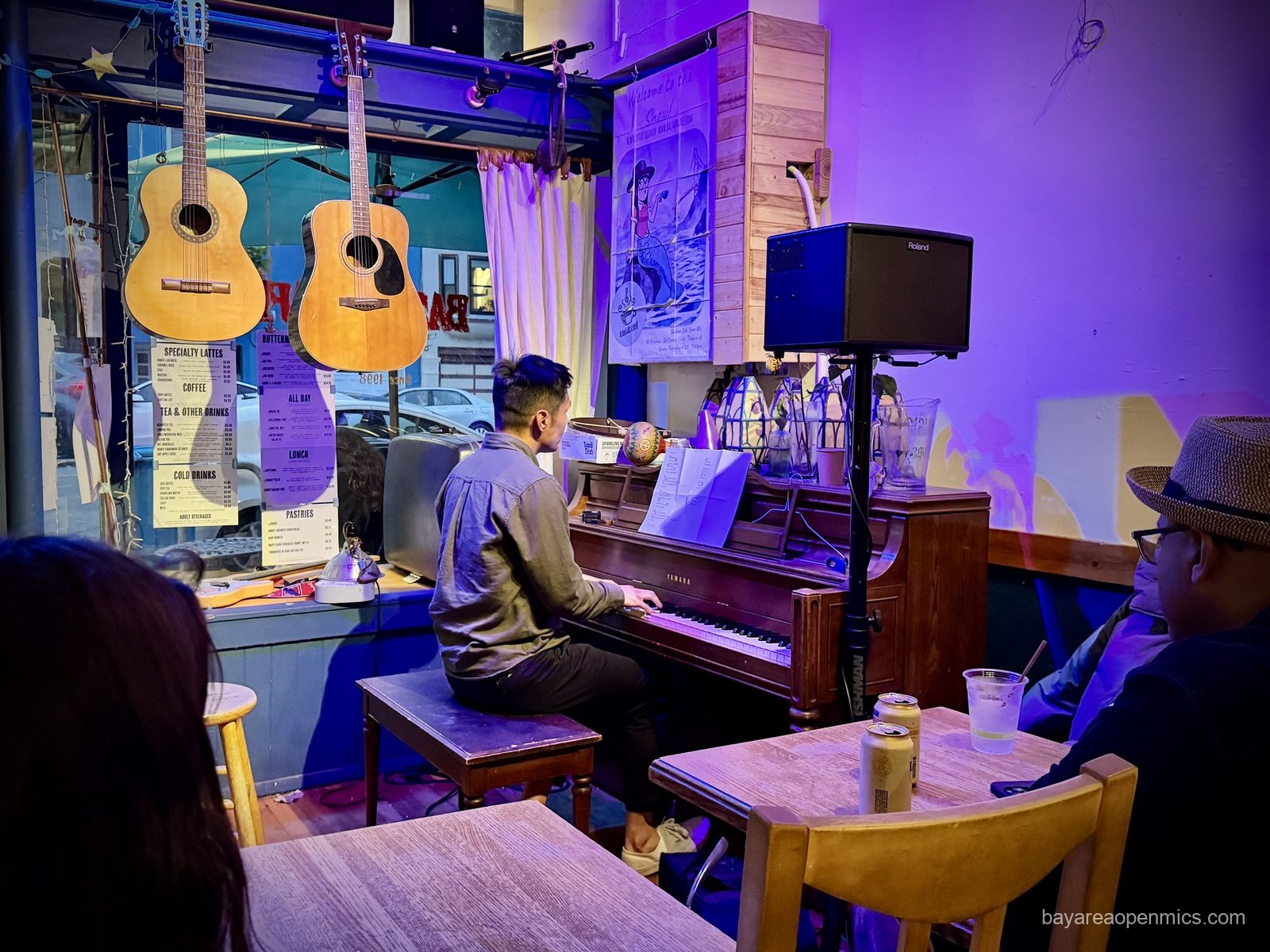 Dean performs at The Bazaar Cafe open mic in San Francisco