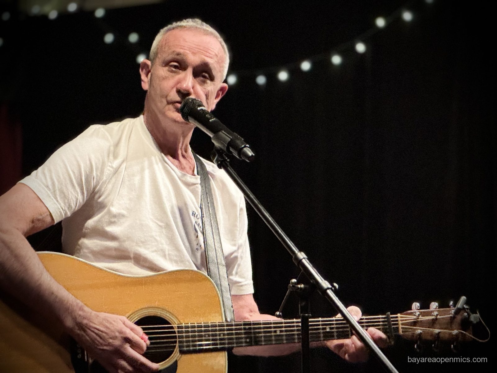 Mike Danese performs at the Front Porch Music open mic at Lamorinda Music in Lafayette