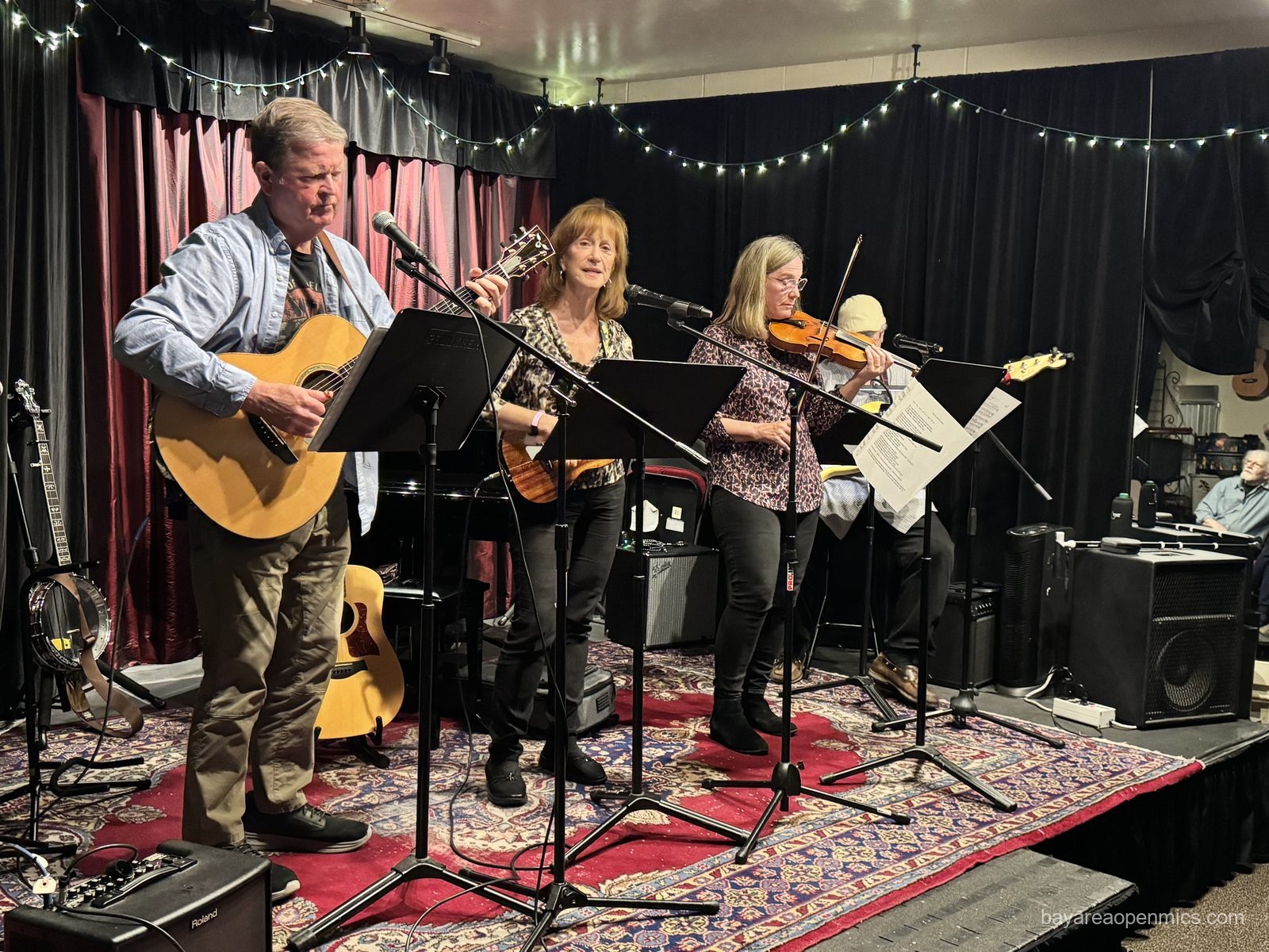 The Old Time String Band at the Front Porch Music open mic