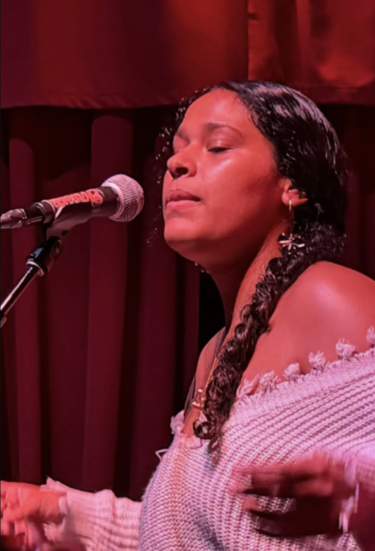 Fireside Open Mic performers at cocktail bar Fireside in Alameda, CA