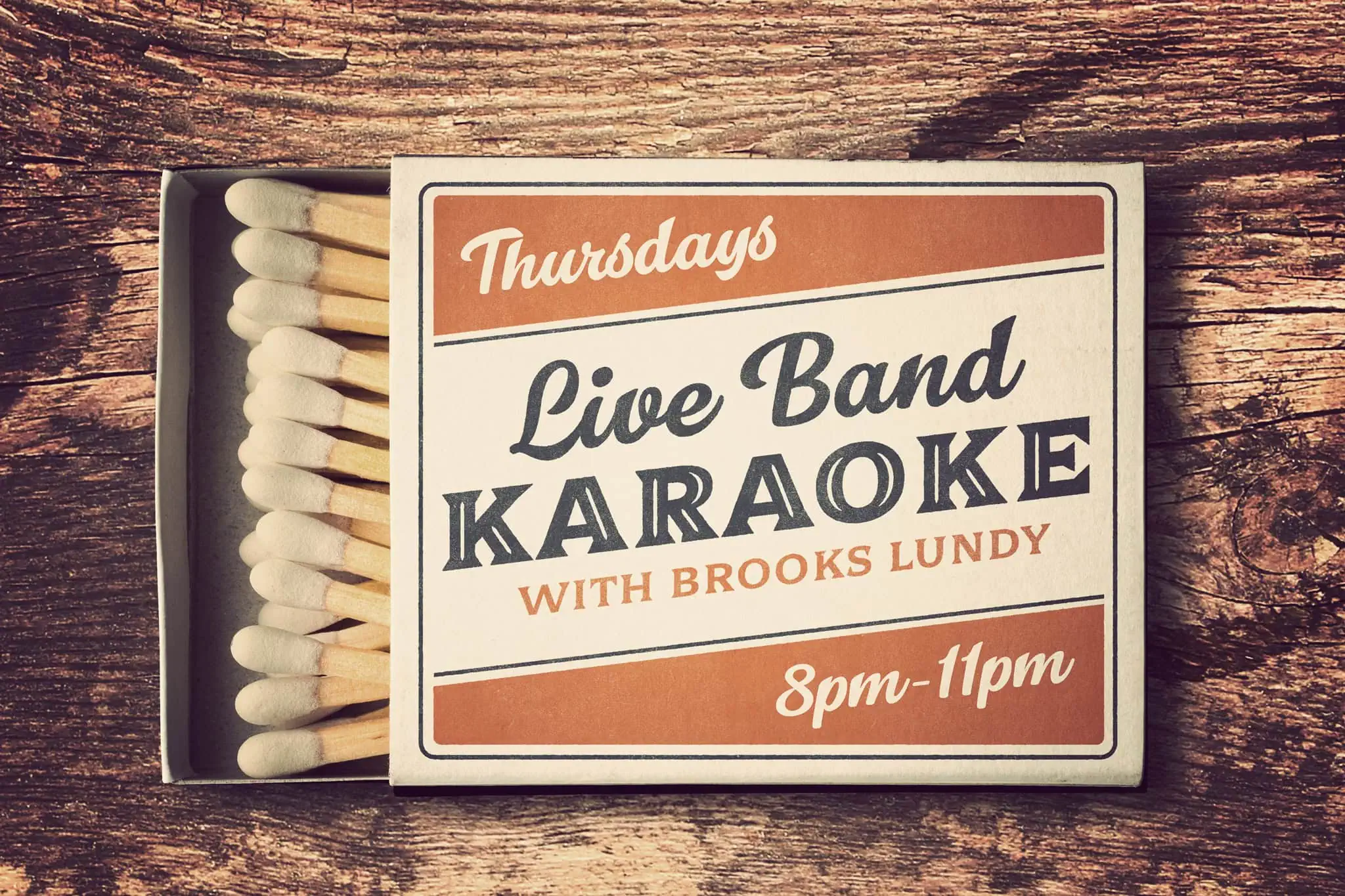 Flyer for Live Band Karaoke with Brooks Lundy at Norm's