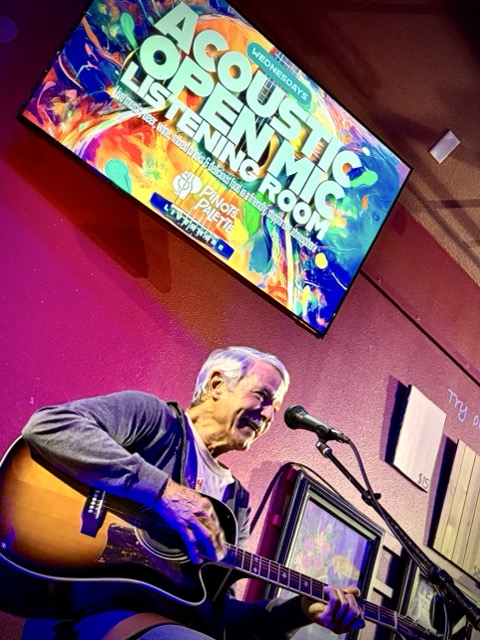 Steve Faria plays at Pinot's Palette Open Mic in Livermore, CA