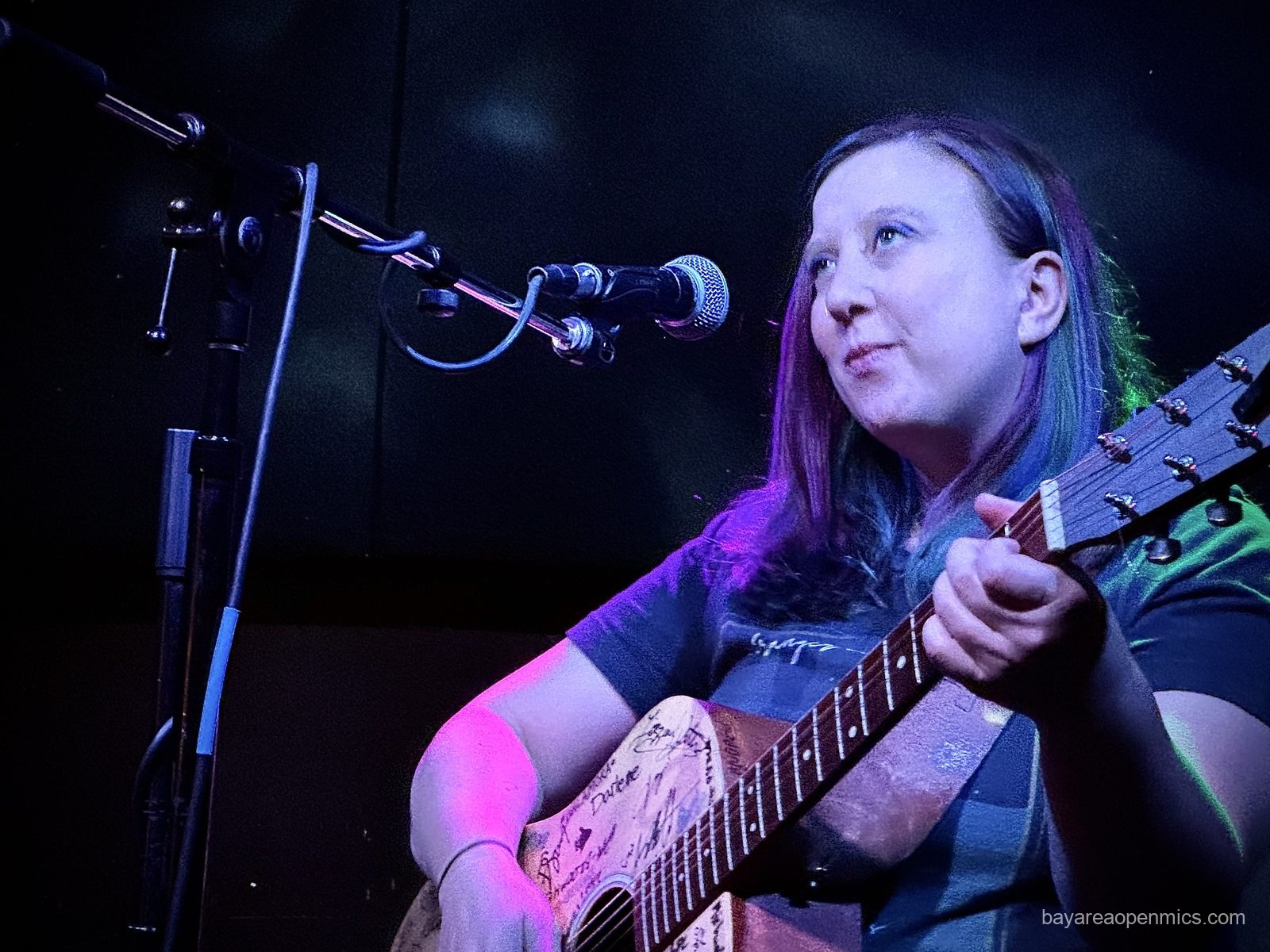 Carly Beltramo, host at Hotel Utah Monday Open Mic in SoMa, San Francisco, CA