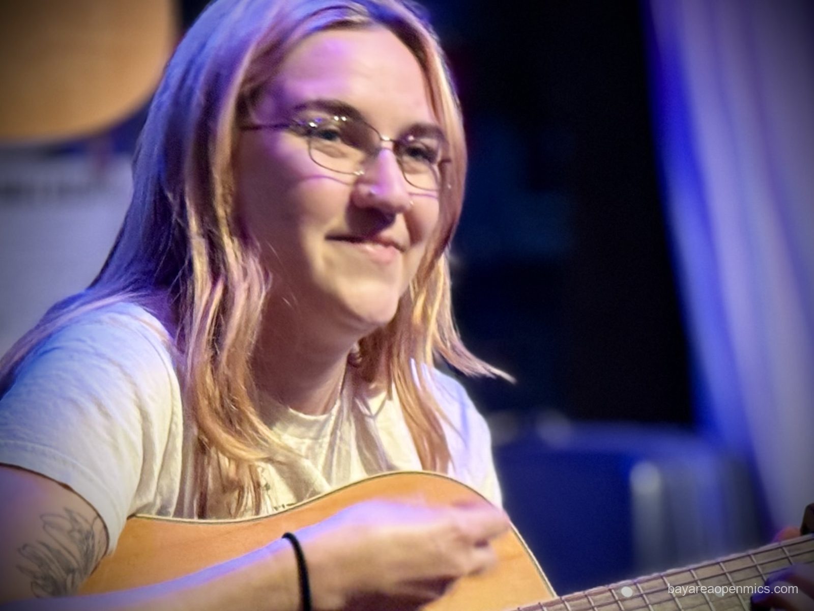 Flora ElmColone performs at The Bazaar Cafe open mic in San Francisco
