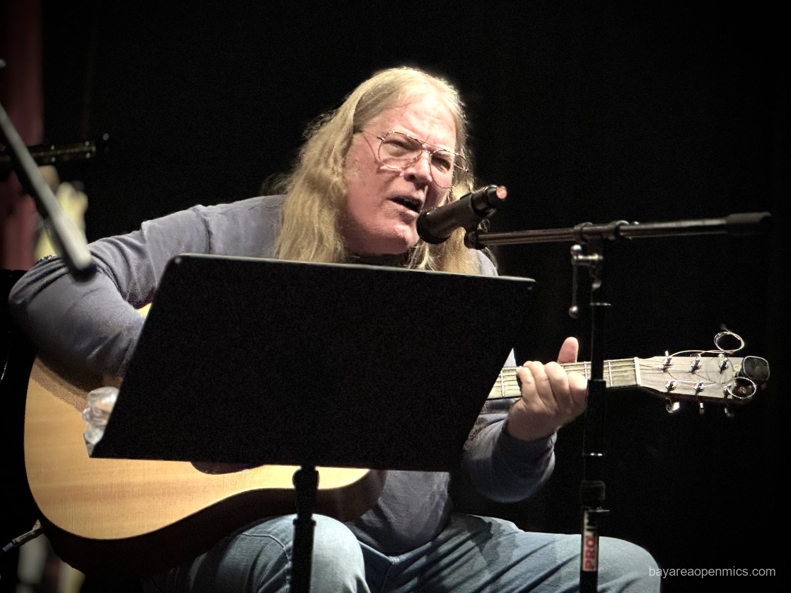 Ron Corrick performs at the Front Porch Music open mic at Lamorinda Music in Lafayette