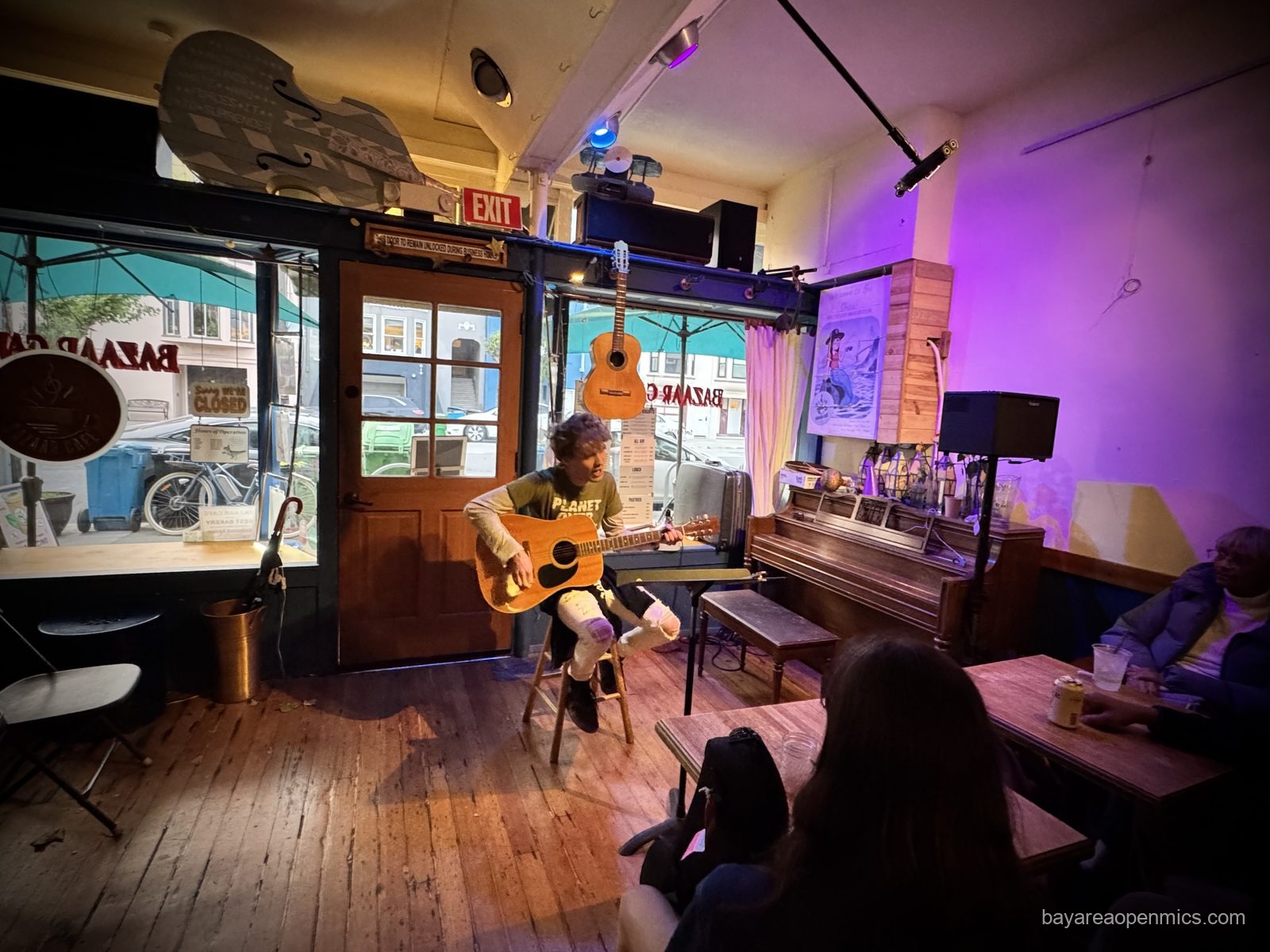 The stage at The Bazaar Cafe in San Francisco