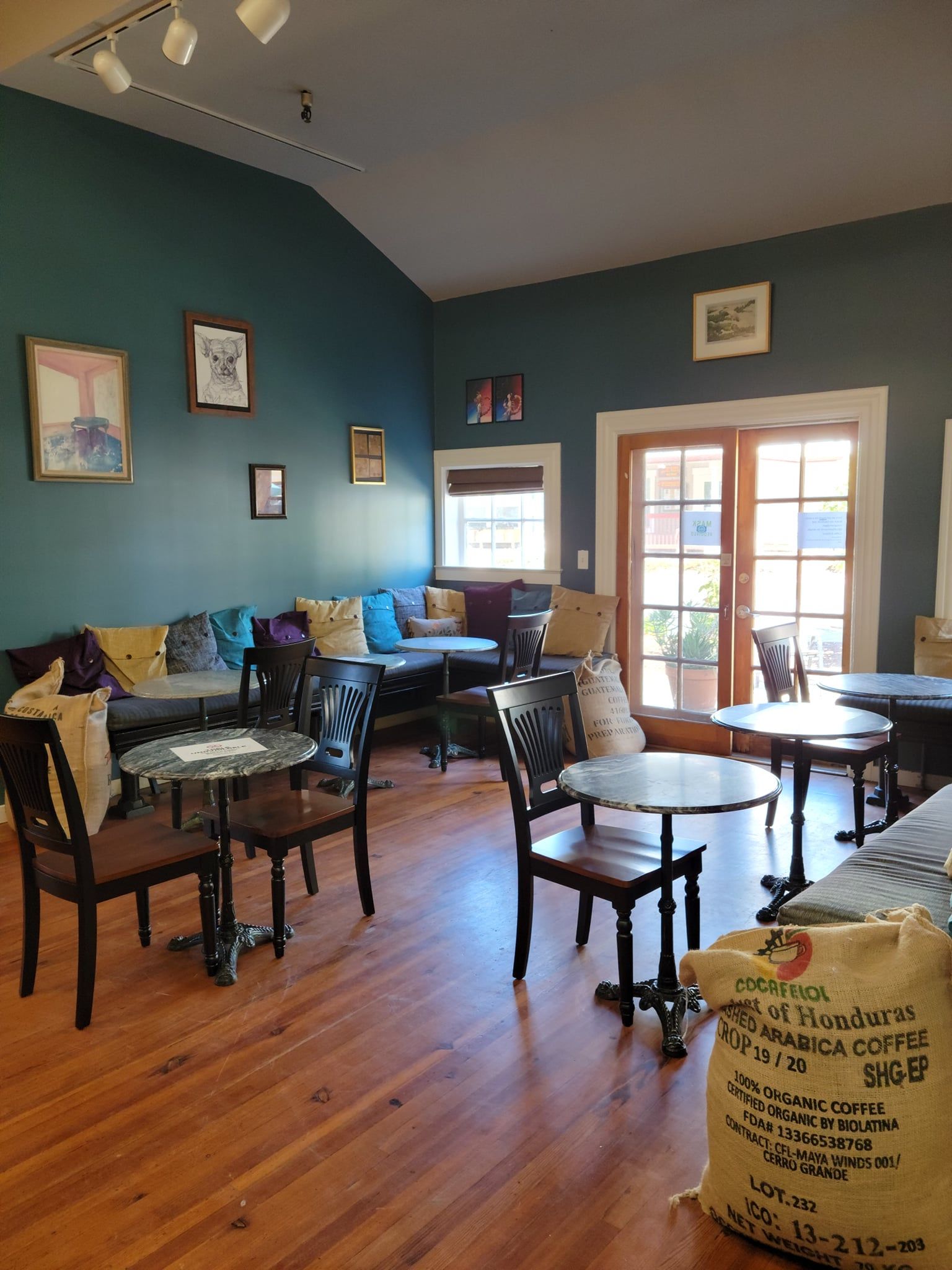 Photo taken of the supportive vibe inside of cafe Coffee & Moore in SEBASTOPOL, CA
