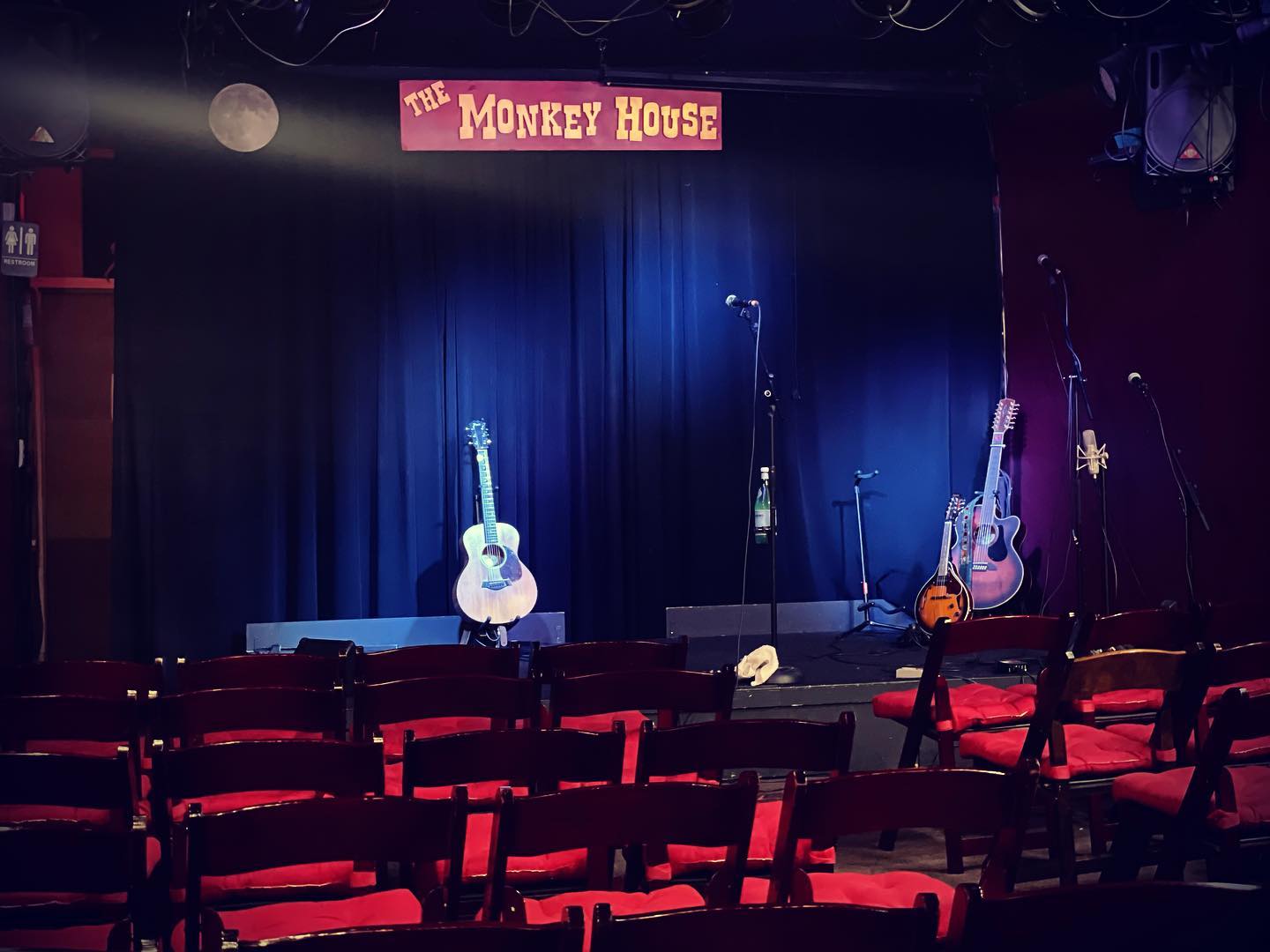 Photo taken of the listening room vibe inside of Theatre Monkey House in Berkeley, CA
