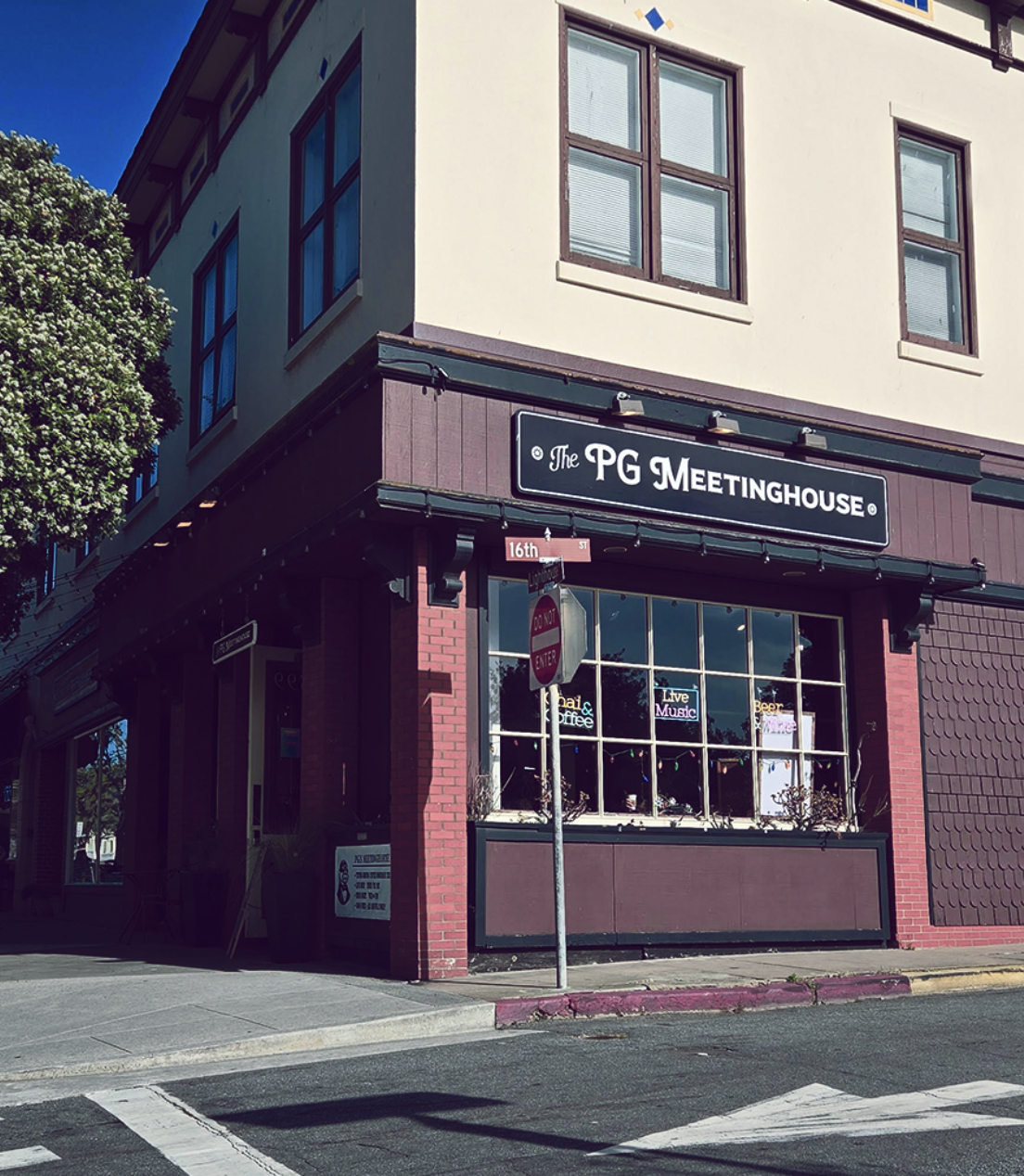 Photo taken outside of coffee shop Meetinghouse in Pacific Grove, CA