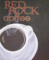 Photo taken outside of coffee shop Red Rock in Mountain View, CA