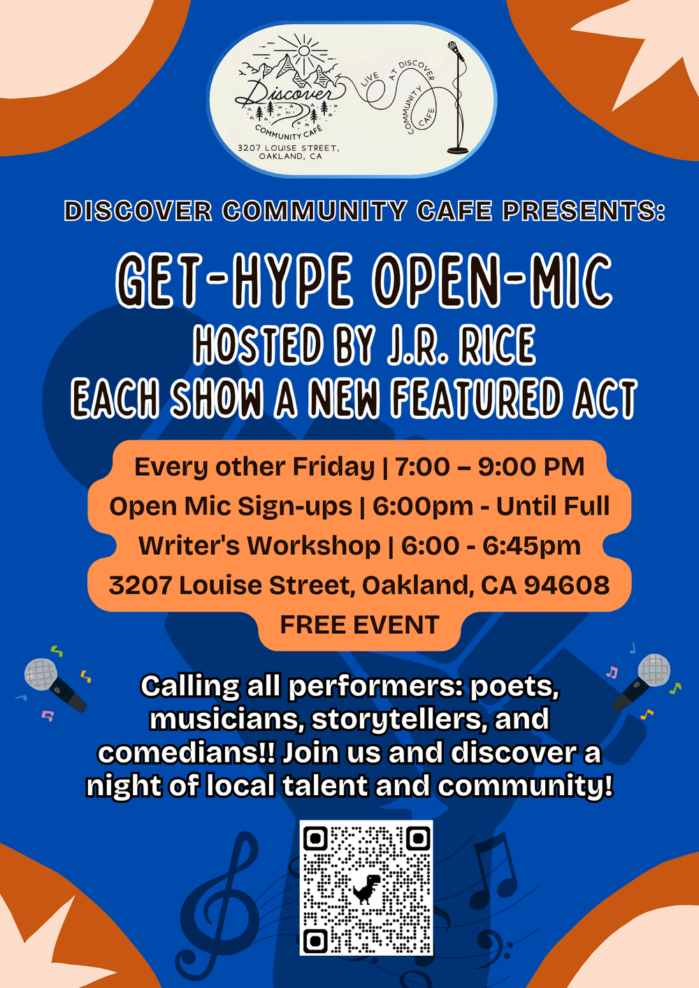 Photo of Get Hype Open Mic at Discover CC - supportive Open Mic in Oakland, CA